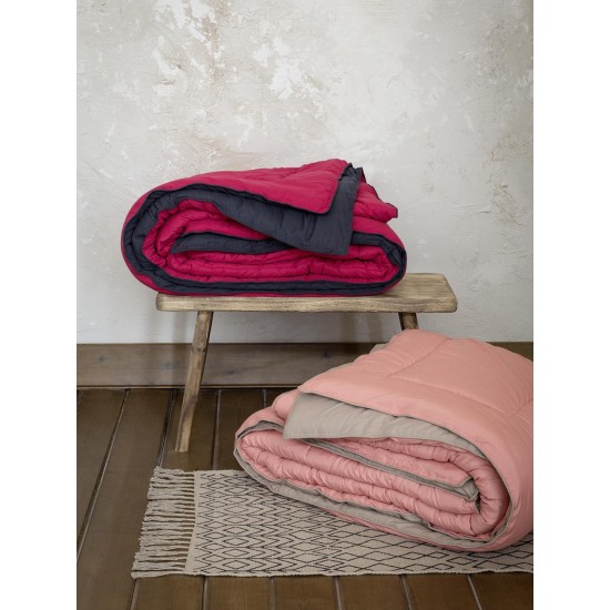 Πάπλωμα Μονό 160x240 Abalone - Ruby Red / Black