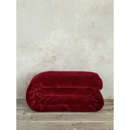 Κουβέρτα Βελουτέ Υπέρδιπλη 220x240 Coperta - Red