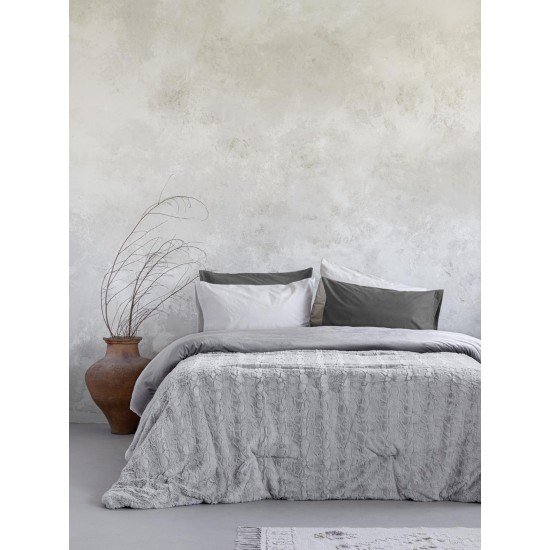 Κουβέρτα/Πάπλωμα Υπέρδιπλο 220x240 - Velure Light Gray