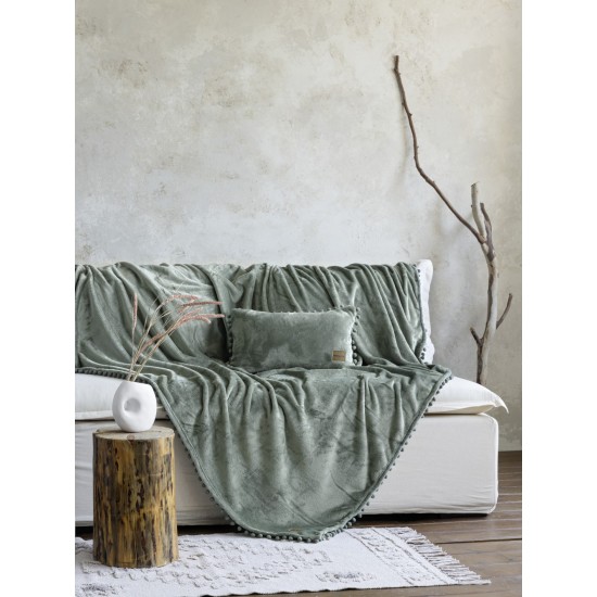 Ριχτάρι Jacquard 130x180 - Macia Sage Green