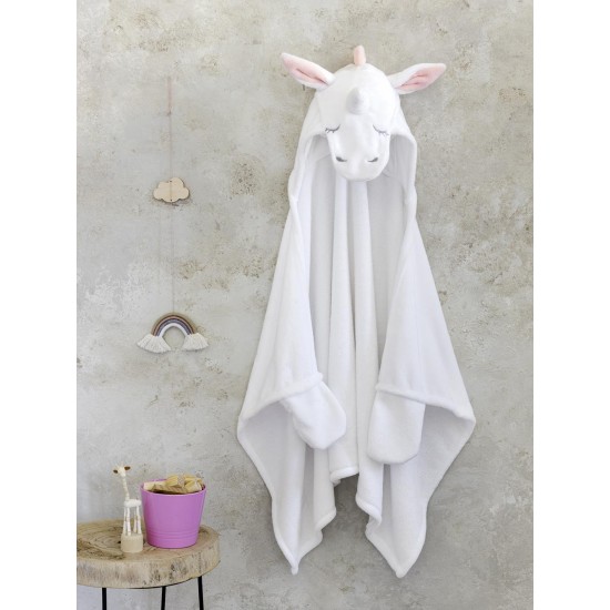 Παιδική κάπα 70x120 με κουκουλα - Licorne
