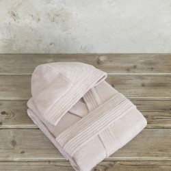μπουρνούζι με κουκούλα Zen - Extra Large - Powder Pink