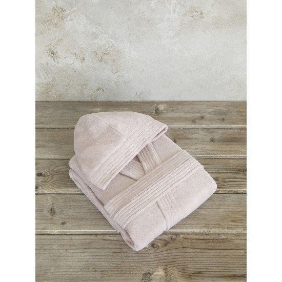 μπουρνούζι με κουκούλα Zen - Extra Large - Powder Pink