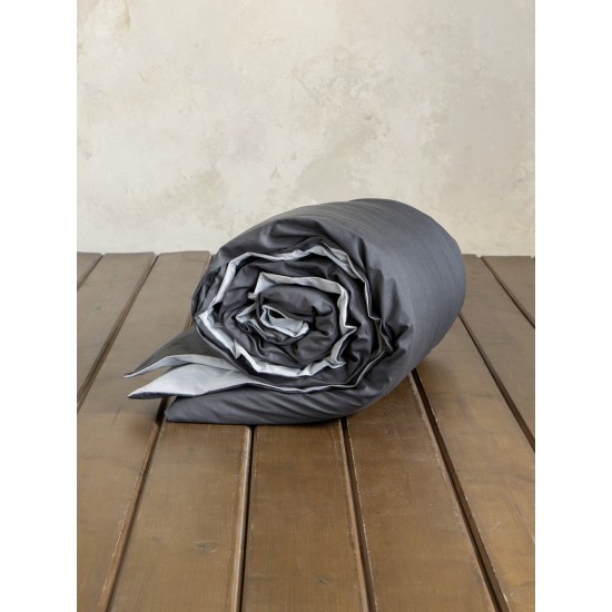 Παπλωματοθήκη Μονή Colors - Shiny Gray / Midnight Gray Παπλωματοθήκη Μονή Colors - Shiny Gray / Midnight Gray