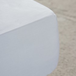 Σεντόνι Γίγας με Λάστιχο Superior Satin - White