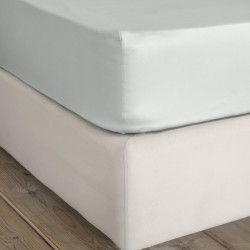 σεντόνι μονό με λάστιχο Superior Satin - Soft Gray