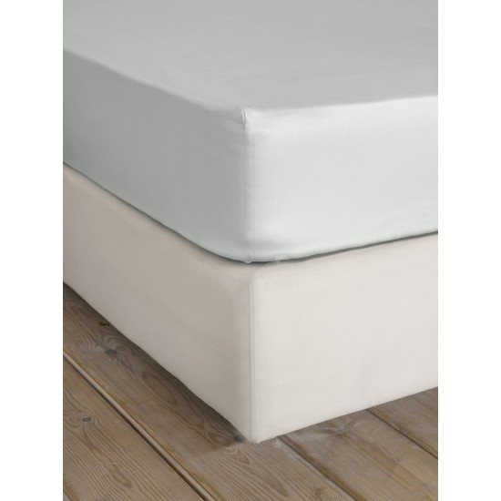 Σεντόνι Γίγας με Λάστιχο Superior Satin - Soft Gray
