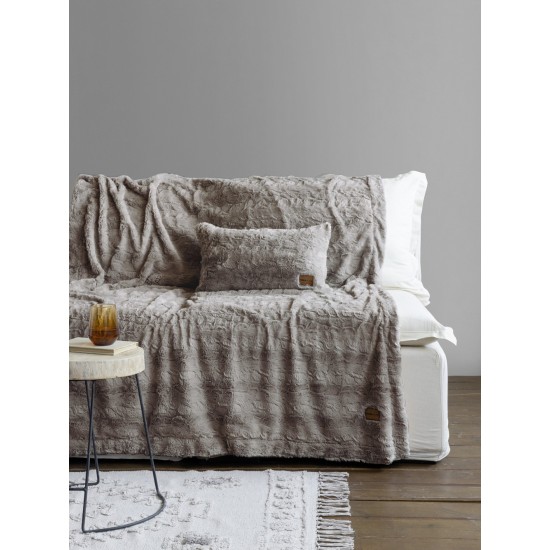 Κουβέρτα καναπέ 130x170 - Velure Cigar Beige