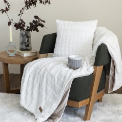 Κουβέρτα καναπέ 130x170 - Weave Cream