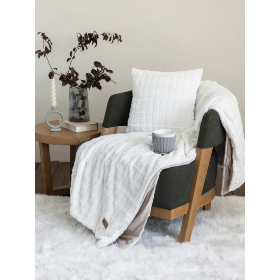 Κουβέρτα καναπέ 130x170 - Weave Cream