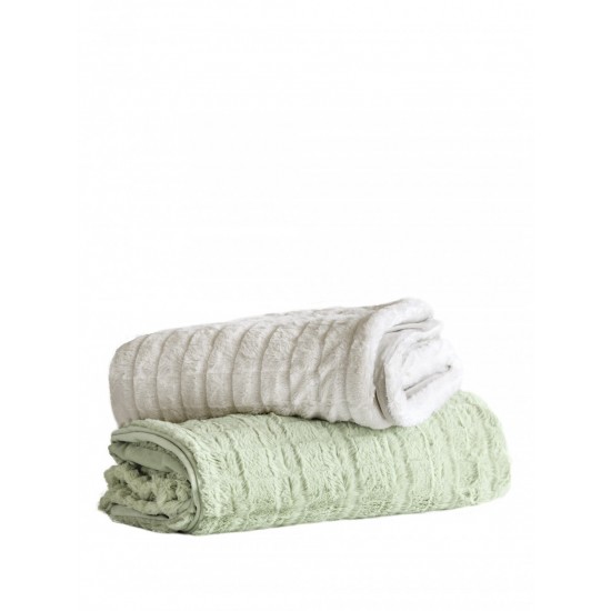Κουβέρτα καναπέ 130x170 - Weave Cream
