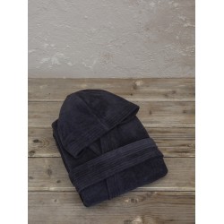 Μπουρνούζι με κουκούλα Zen - Medium - Total Black