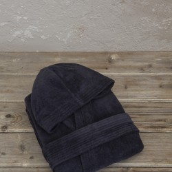 Μπουρνούζι με κουκούλα Zen - Large - Total Black