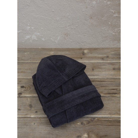Μπουρνούζι με κουκούλα Zen - Large - Total Black