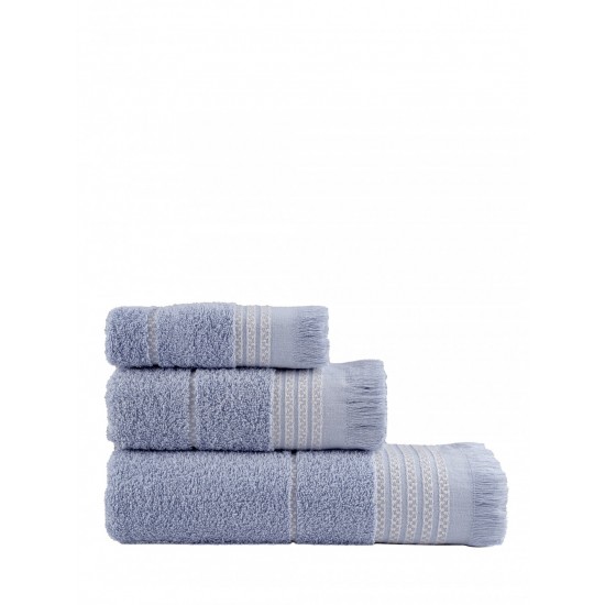 Σετ Πετσέτες (30x50 + 50x90 + 70x140) Plush - Blue Σετ Πετσέτες (30x50 + 50x90 + 70x140) Plush - Blue