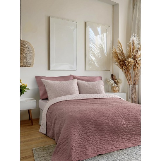 Κουβερλί Μονό 160x240 - Nala Wild Dusty Pink / Apple