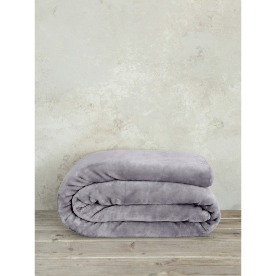 Κουβέρτα Βελουτέ Υπέρδιπλη 220x240 Coperta - Smoky Lilac