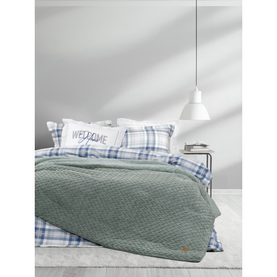 Κουβέρτα/Πάπλωμα Γίγας 240x260 - Muffle Smoky Green