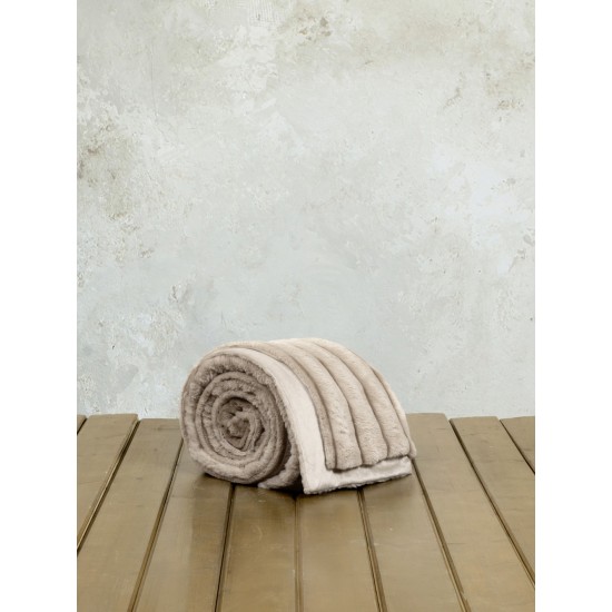 Κουβέρτα Υπέρδιπλη 220x240 - Carezza Ivory