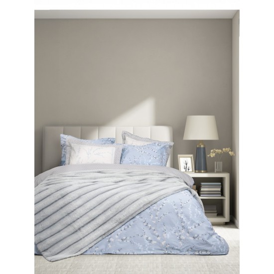 Κουβέρτα Υπέρδιπλη 220x240 - Carezza Light Gray