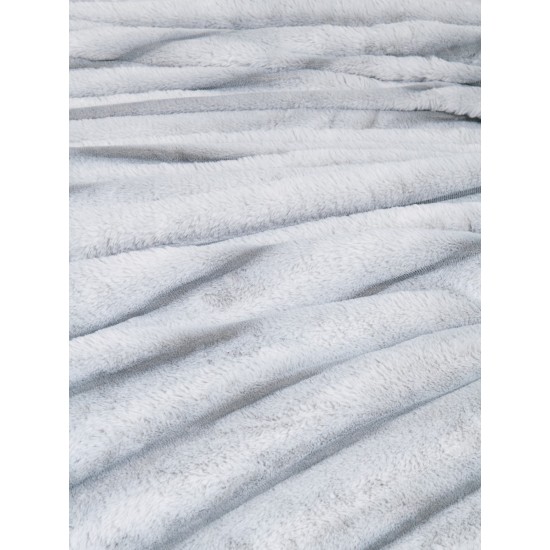 Κουβέρτα Υπέρδιπλη 220x240 - Carezza Light Gray