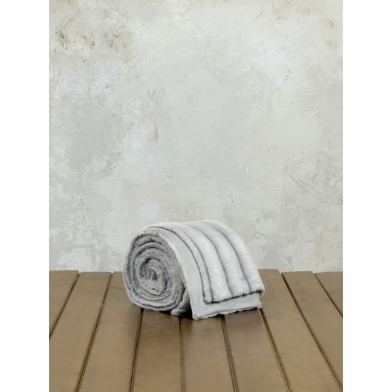 Κουβέρτα Υπέρδιπλη 220x240 - Carezza Light Gray