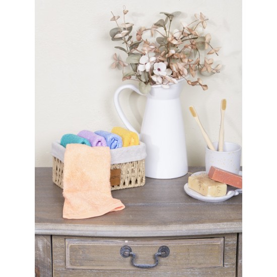 Καλαθάκι με 5 τεμάχια Λαβέτες - Bamboo Nest