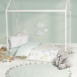 Σετ Σεντόνια Μονά με Λάστιχο - Happy Place