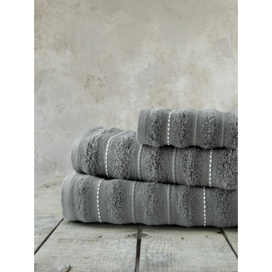 Σετ Πετσέτες (30x50 + 50x90 + 70x140) - Aura Dark Gray