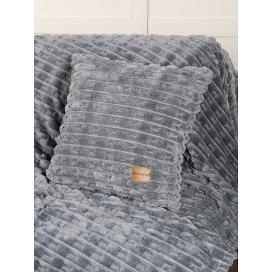 Διακοσμητική Μαξιλαροθήκη 45x45 - Savara Dark Gray