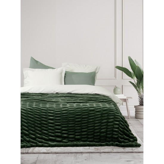 Κουβέρτα Υπέρδιπλη 220x240 - Mossy Dark Green