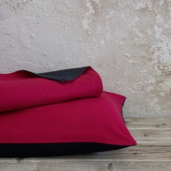 Σετ Παπλωματοθήκη Υπέρδιπλη 220x240 - Abalone Ruby Red / Black