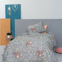 Σετ Παπλωματοθήκη Μονή Luminous 170X250 Cluster Grey