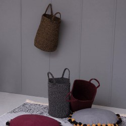 Διακοσμητικο Καλαθι Με Χερουλια Home Décor 30X45 Ran Bordeaux
