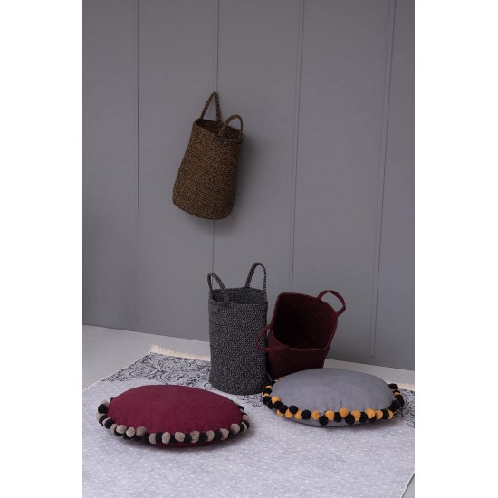 Διακοσμητικο Καλαθι Με Χερουλια Home Décor 30X45 Ran Bordeaux