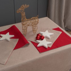 Τραπεζοκαρέ Christmas Collection 85x85 CD01 BEIGE