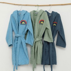 Μπουρνούζι με Κουκούλα Kids Bath SUPER DUDE CIEL 6-8