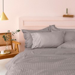 Σετ Υπέρδιπλα Σεντόνια 240X270 Sateen Riga Grey