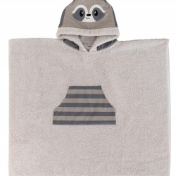 Poncho Kids Bath Racoon