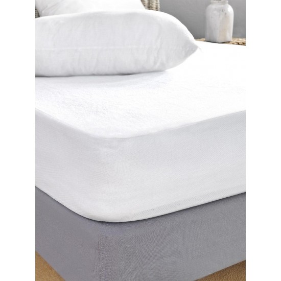 Κάλυμμα Ημίδιπλο White Comfort 100X200+35 Jersey Waterproof