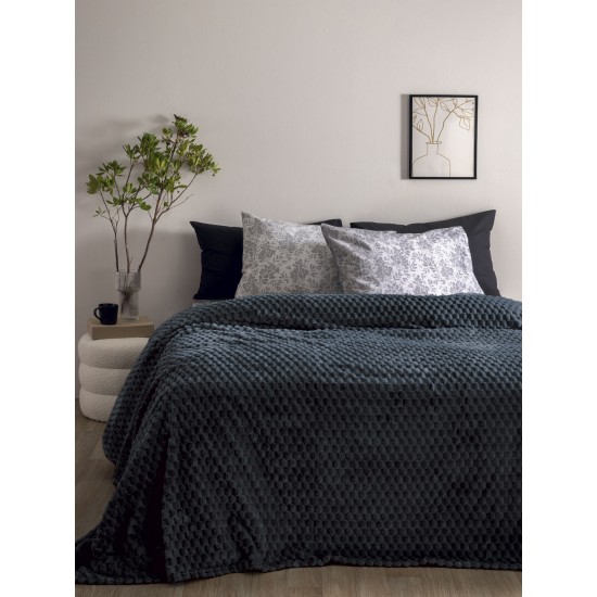 Κουβέρτα Fleece 220x240 ASTER COAL