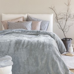 Κουβέρτα Βελουτέ 160x220 DREAM VELOUR/3 ASH