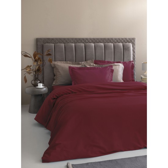 Σετ Υπέρδιπλα Σεντόνια 240x270 Posh Sateen BORDO