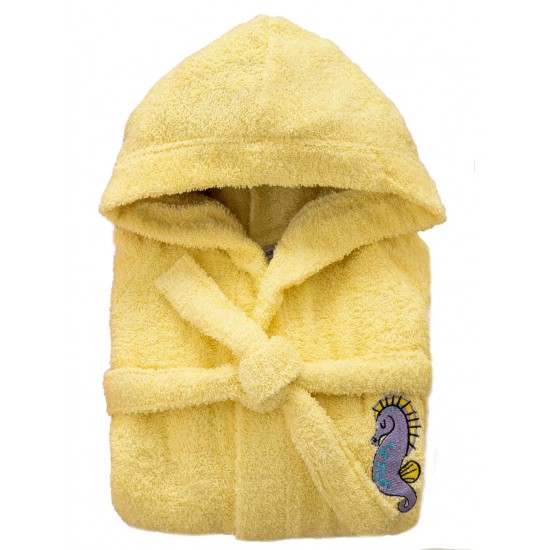 Μπουρνούζι με Κουκούλα Kids Bath TAMI YELLOW 10-12