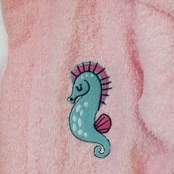Μπουρνούζι με Κουκούλα Kids Bath TAMI PINK 4-6