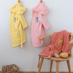 Μπουρνούζι με Κουκούλα Kids Bath TAMI PEACH 6-8
