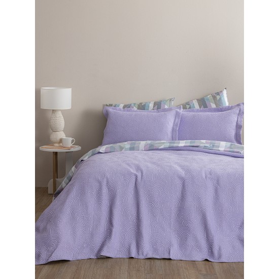 Κουβέρτα Matelasse 230X260 ADEL LILAC
