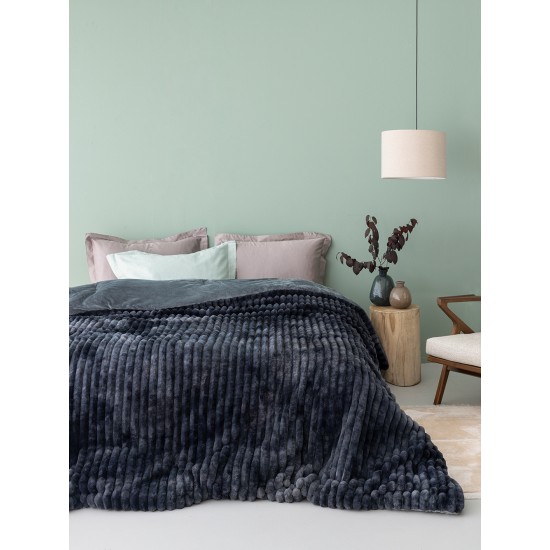 Κουβερτοπάπλωμα Υπέρδιπλο 220x240 TIDI/2 GREY