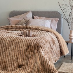 Κουβερτοπάπλωμα Υπέρδιπλο 220x240 TIDI/2 BEIGE