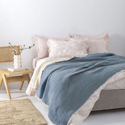 Κουβέρτα Muslin 170x240 MOUS BLUE
